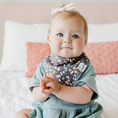 Single Bandana Bib - Zella by Copper Pearl Nursing + Feeding Copper Pearl Black Pebbles  