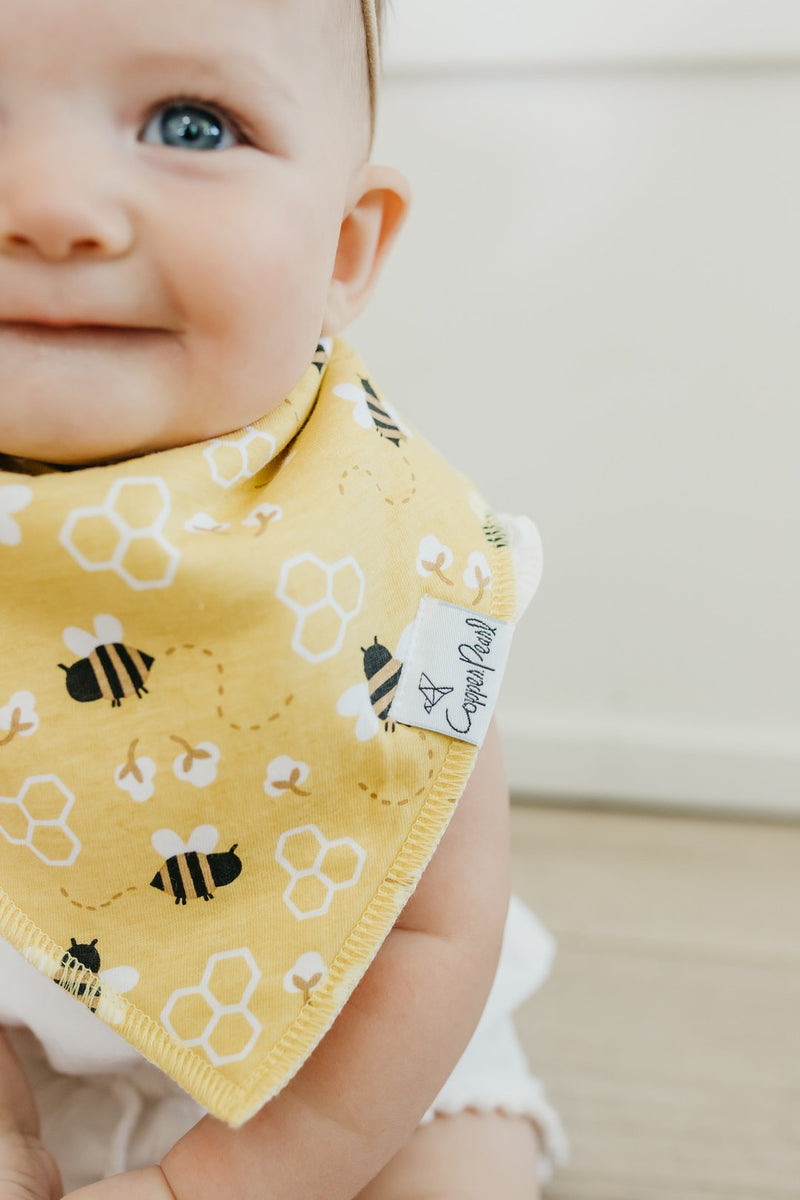 Single Bandana Bib - Atwood by Copper Pearl Nursing + Feeding Copper Pearl Bumblebees  