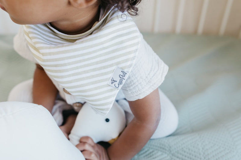 Single Bandana Bib - Rex by Copper Pearl Nursing + Feeding Copper Pearl Stripes  