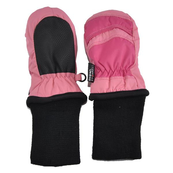 Waterproof Stay-On Mittens No Thumb - Coral Pink by SnowStoppers Accessories SnowStoppers   