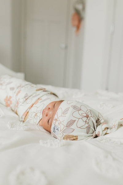 Knit Swaddle Blanket - Ferra by Copper Pearl Bedding Copper Pearl   