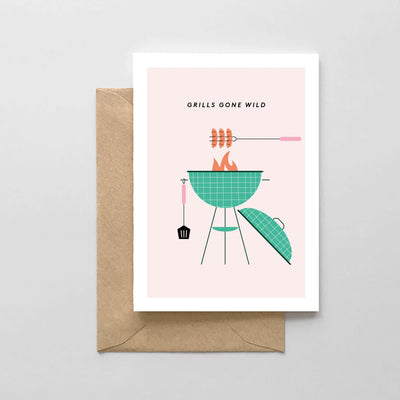 Grills Gone Wild - Father's Day Card by Spaghetti & Meatballs Paper Goods + Party Supplies Spaghetti & Meatballs   