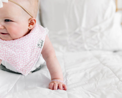 Single Bandana Bib - Leilani by Copper Pearl Nursing + Feeding Copper Pearl Pink Dots  