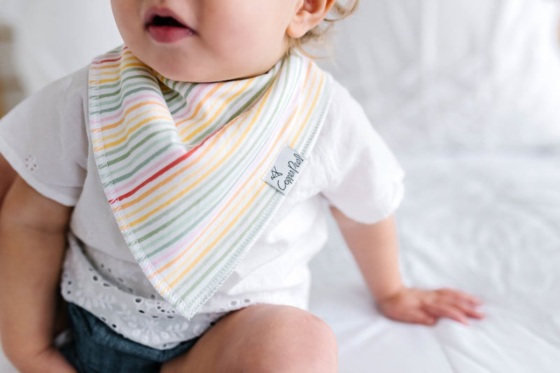 Single Bandana Bib - Leilani by Copper Pearl Nursing + Feeding Copper Pearl Rainbow Stripe  