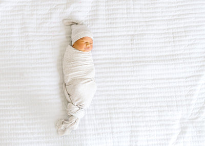 Newborn Top Knot Hat - Oat by Copper Pearl Accessories Copper Pearl   