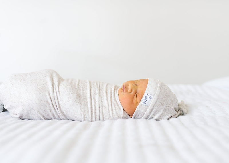 Newborn Top Knot Hat - Oat by Copper Pearl Accessories Copper Pearl   