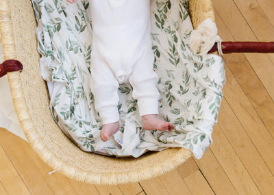 Knit Swaddle Blanket - Fern by Copper Pearl Bedding Copper Pearl   