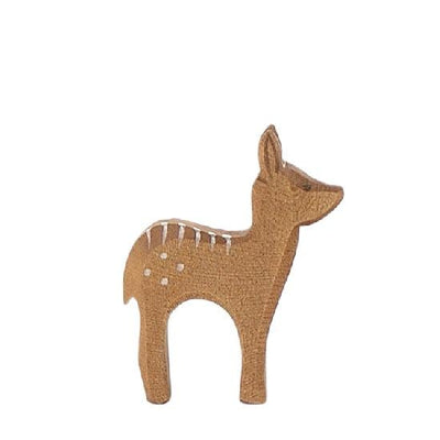 Red Deer Fawn Standing by Ostheimer Wooden Toys Toys Ostheimer Wooden Toys   