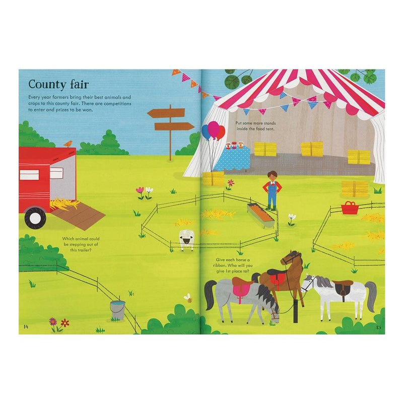 Little Stickers  Book - Farm Books Usborne Books   