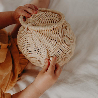 Rattan Egg Basket by Olli Ella Accessories Olli Ella   