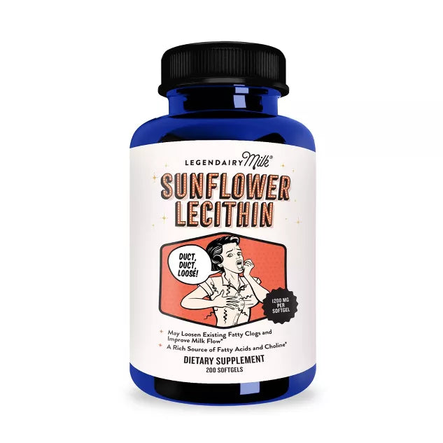 Organic Sunflower Lecithin Lactation Blend - 200 Capsules Nursing + Feeding Legendairy Milk   