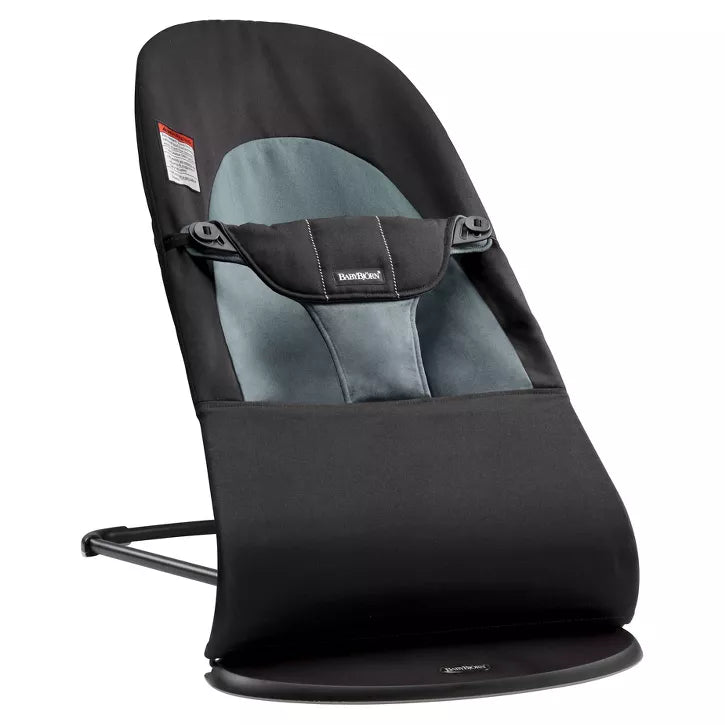 Bouncer Balance Soft - Black/Dark Grey Cotton by Baby Bjorn