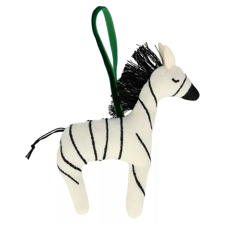 Knitted Zebra Tree Decoration by Meri Meri Decor Meri Meri   