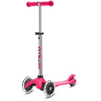 Mini Deluxe LED Scooter - Pink by Micro Kickboard Toys Micro Kickboard   