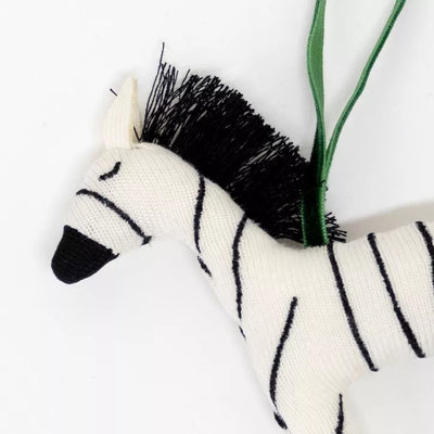 Knitted Zebra Tree Decoration by Meri Meri Decor Meri Meri   