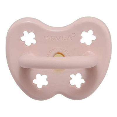 Flower Round Natural Rubber Pacifier - Powder Pink by Hevea Infant Care Hevea   