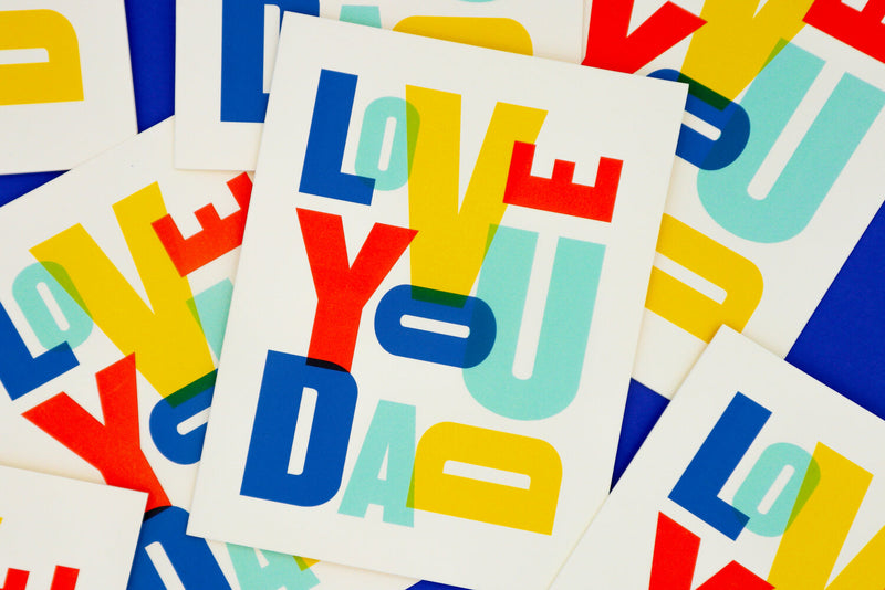 Love You Dad Greeting Card by paper&stuff Paper Goods + Party Supplies paper&stuff   