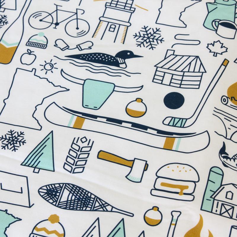 Minnesota Icons Baby Blanket and Play Mat - Large Silver Cuddle by Abbey&