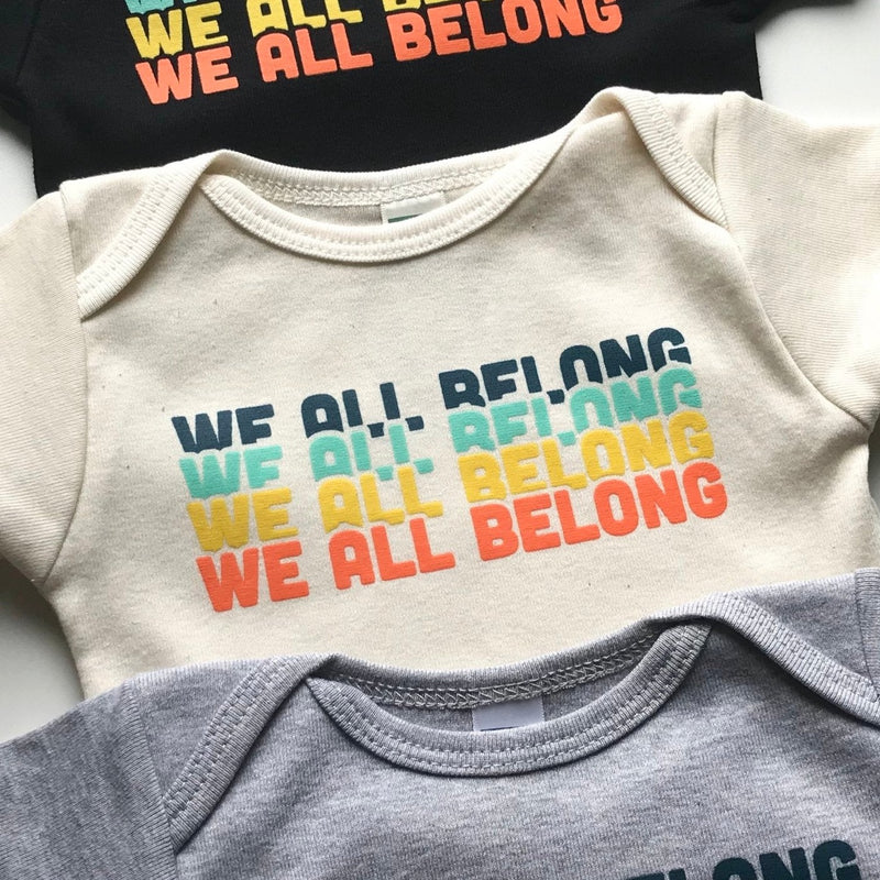 We All Belong Bodysuit - Natural White by Savage Seeds Apparel Savage Seeds   