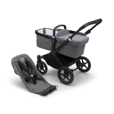 Bugaboo Donkey 5 Mono Base + Style Set Gear Bugaboo Black/Grey Melange  