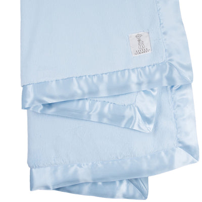 Luxe Solid Baby Blanket - Blue by Little Giraffe Bedding Little Giraffe   