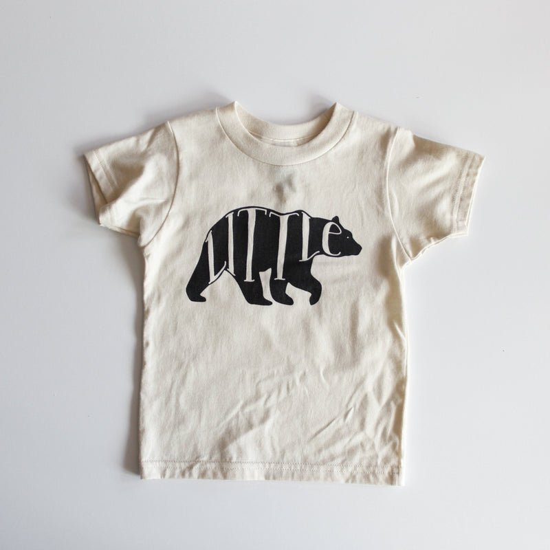 Organic Little Bear Toddler Tee - Natural by Gladfolk Apparel Gladfolk   