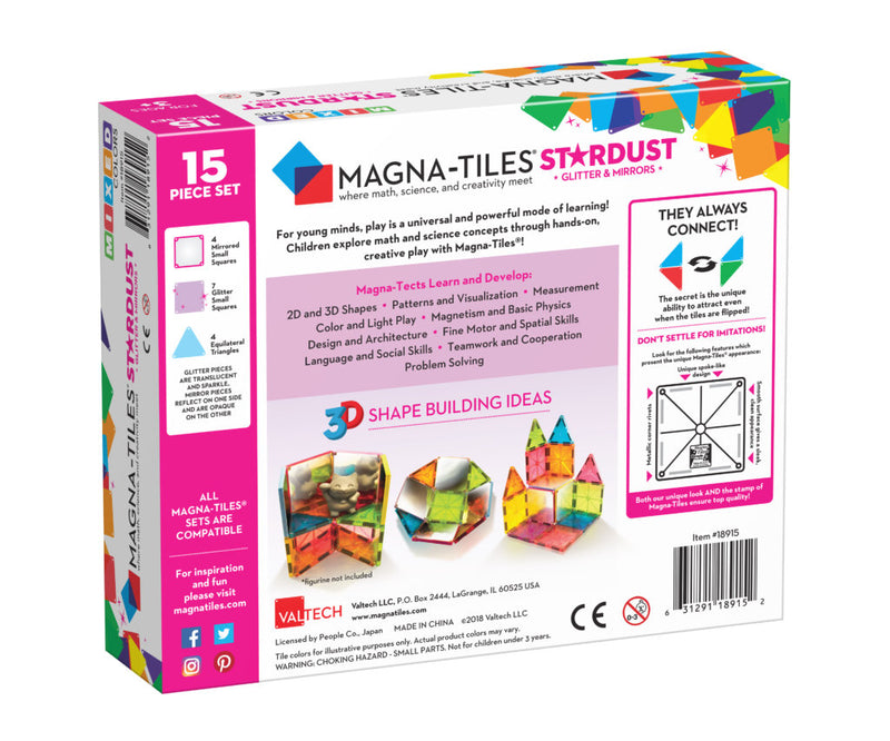 Stardust 15 Piece Set by Magna-Tiles Toys Magna-Tiles   