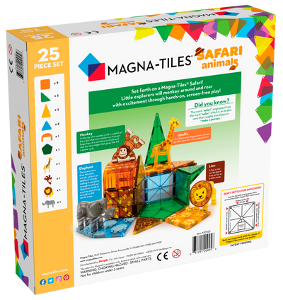 Safari Animals 25 Piece Set by Magna-Tiles Toys Magna-Tiles   