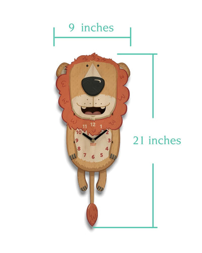 Oliver the Lion Double Pendulum Clock by Birch Robot Decor Birch Robot   