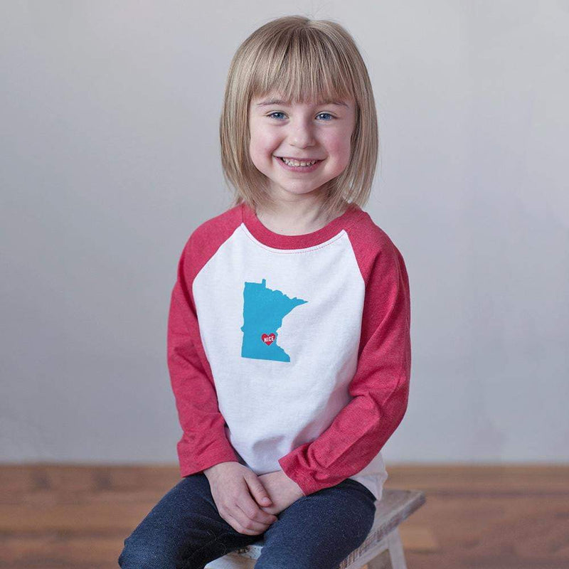 Cotton Raglan Tee - Minnesota Nice by Sweetpea + Co Apparel Sweetpea + Co   