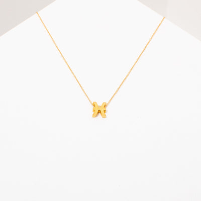 Zodiac Necklace - 24K Gold Plated by Larissa Loden Accessories Larissa Loden Pisces  