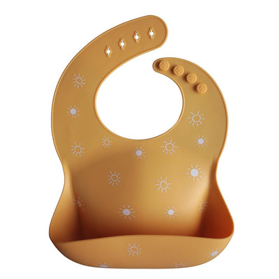 Silicone Baby Bib - Sun Orange by Mushie & Co Nursing + Feeding Mushie & Co   