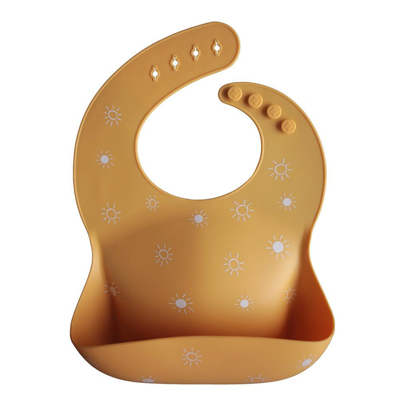 Silicone Baby Bib - Sun Orange by Mushie & Co Nursing + Feeding Mushie & Co   