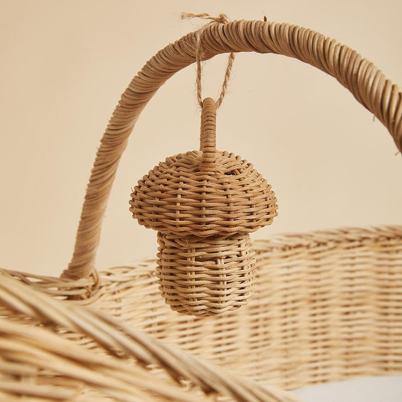 Rattan Acorn Rattle by Olli Ella Accessories Olli Ella   