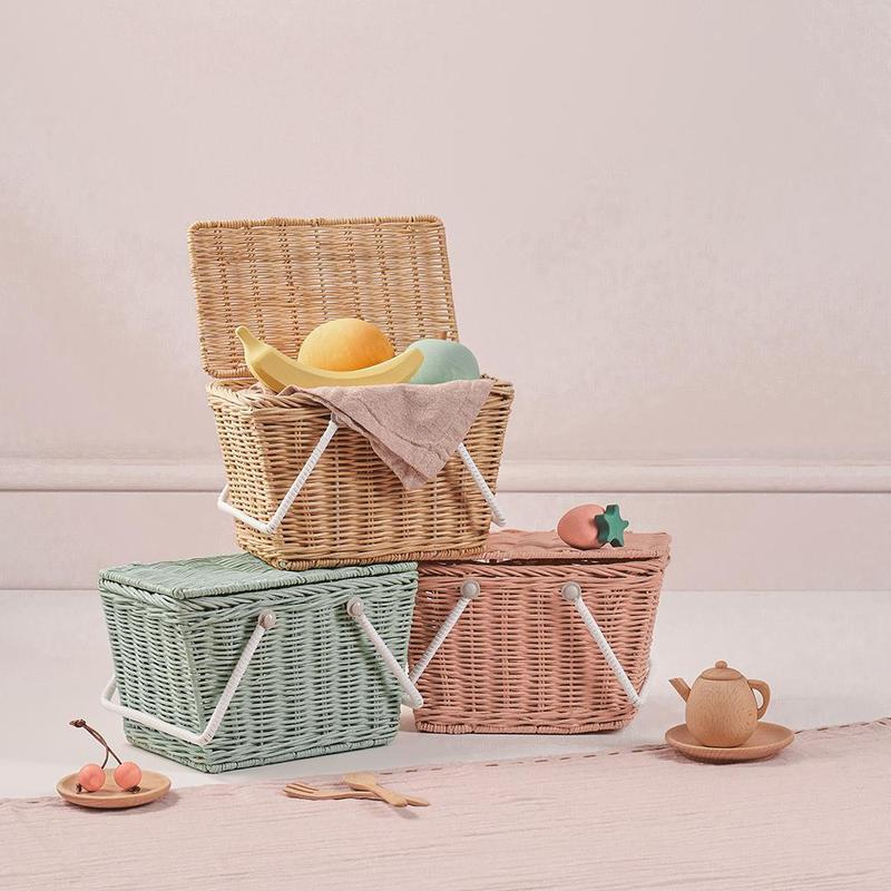 Piki Basket - Straw by Olli Ella Accessories Olli Ella   