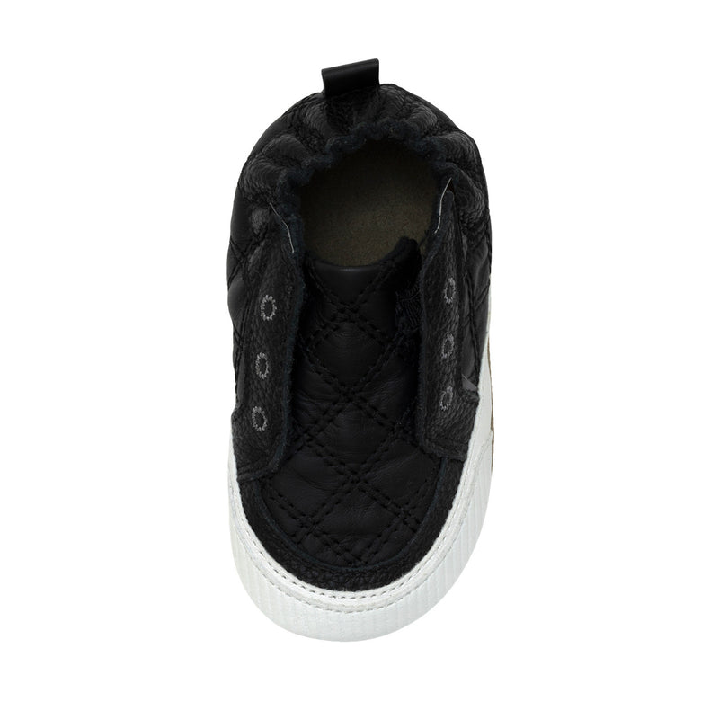 Stylish Steve Soft Soles - Black Quilted by Robeez FINAL SALE