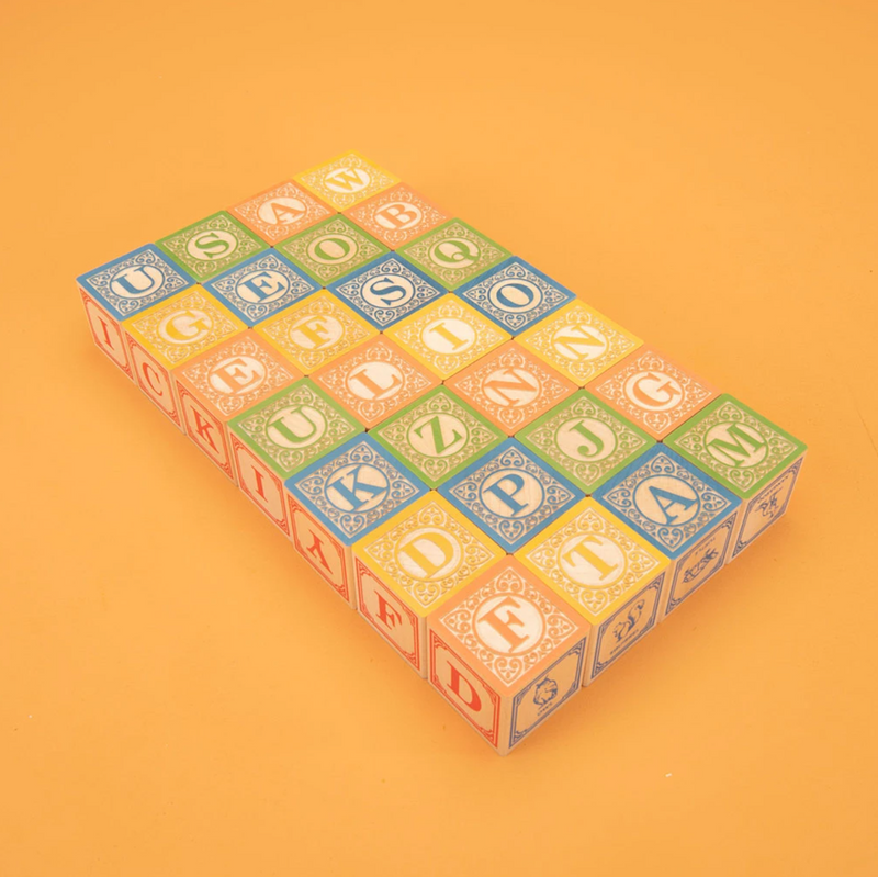 English Wooden ABC Blocks  by Uncle Goose Toys Uncle Goose   