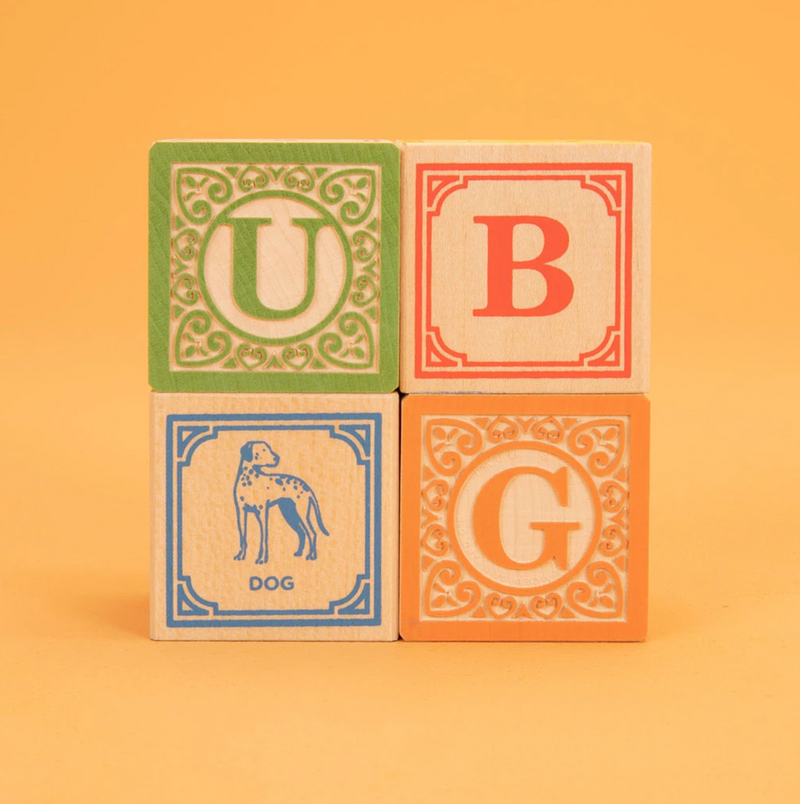 English Wooden ABC Blocks  by Uncle Goose Toys Uncle Goose   