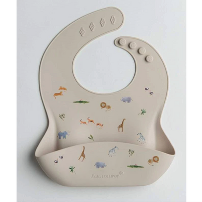 Silicone Bib - Safari by Loulou Lollipop Nursing + Feeding Loulou Lollipop   