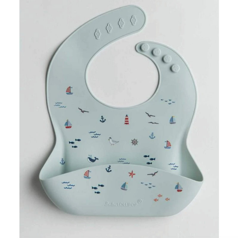 Silicone Bib - Set Sail by Loulou Lollipop Nursing + Feeding Loulou Lollipop   