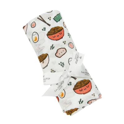 Luxe Muslin Swaddle - Ramen by Loulou Lollipop Bedding Loulou Lollipop   