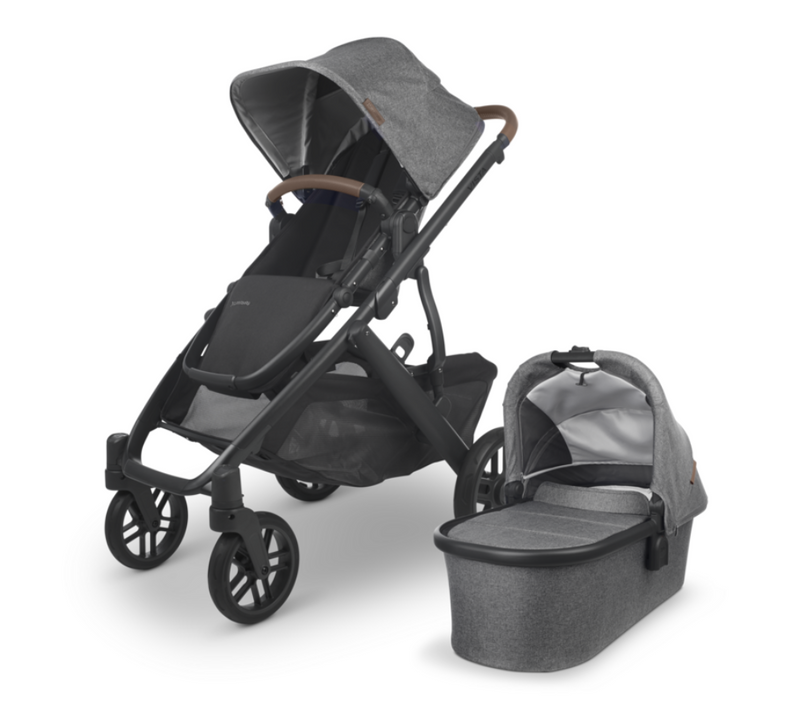 Vista V2 Stroller by UPPAbaby Gear UPPAbaby GREYSON (charcoal melange/carbon/saddle leather)  