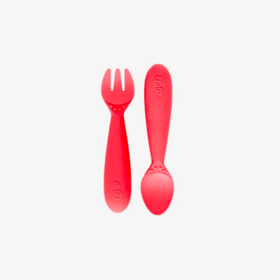 Mini Utensils by EZPZ Nursing + Feeding EZPZ Coral  