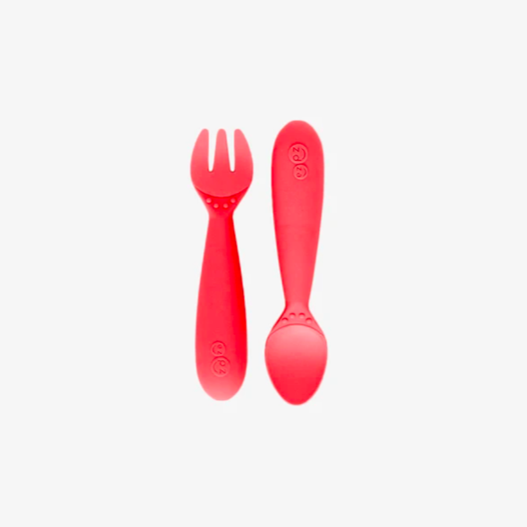 Mini Utensils by EZPZ Nursing + Feeding EZPZ Coral  