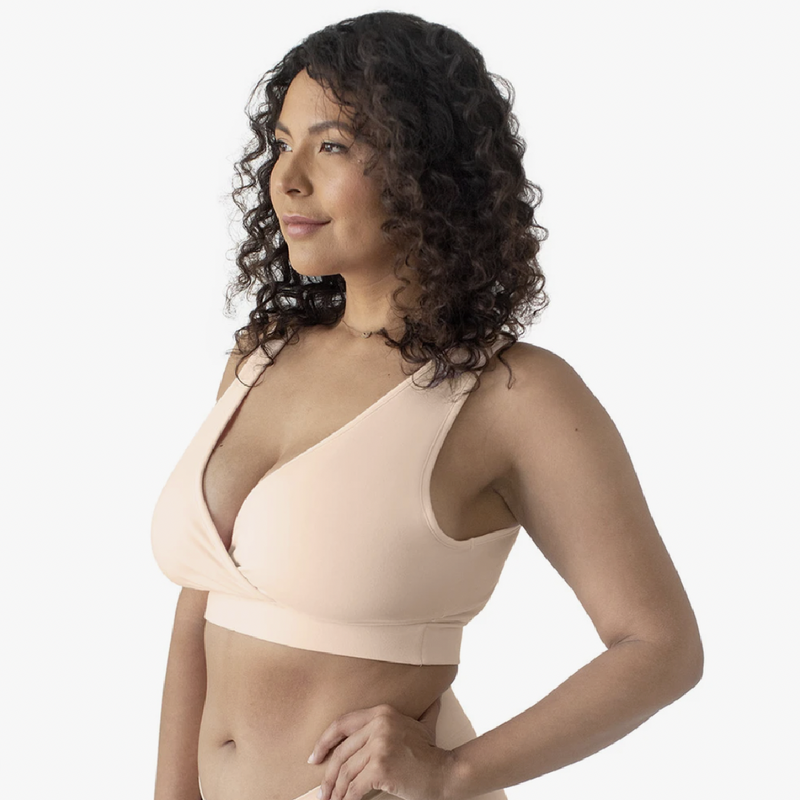 Extra Soft Organic Cotton Wireless Nursing & Maternity Bra - Beige by Kindred Bravely Nursing + Feeding Kindred Bravely   