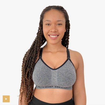 Sublime Support Nursing & Maternity Sports Bra - Grey by Kindred Bravely Nursing + Feeding Kindred Bravely   