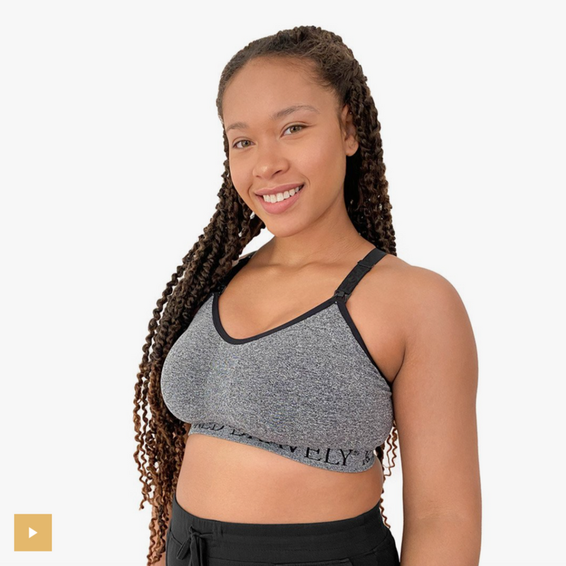 Sublime Support Nursing & Maternity Sports Bra - Grey by Kindred Bravely Nursing + Feeding Kindred Bravely   