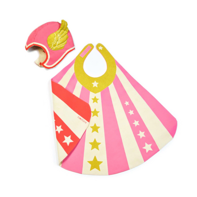 Pink Cape and Hat Hero Set by Lovelane Designs Accessories Lovelane Designs   