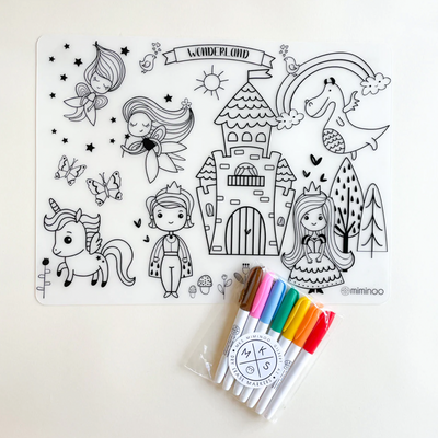 Silicone Reusable Coloring Tablemat by Miminoo Toys Miminoo Wonderland  