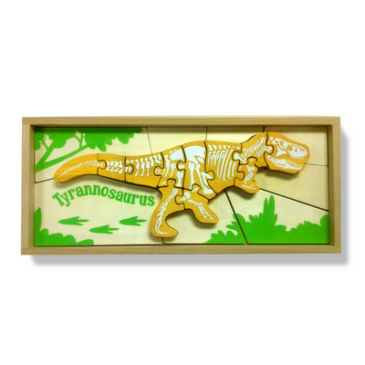 Double Sided Dino Skeleton Puzzle - Tyrannosaurus by BeginAgain Toys Begin Again   